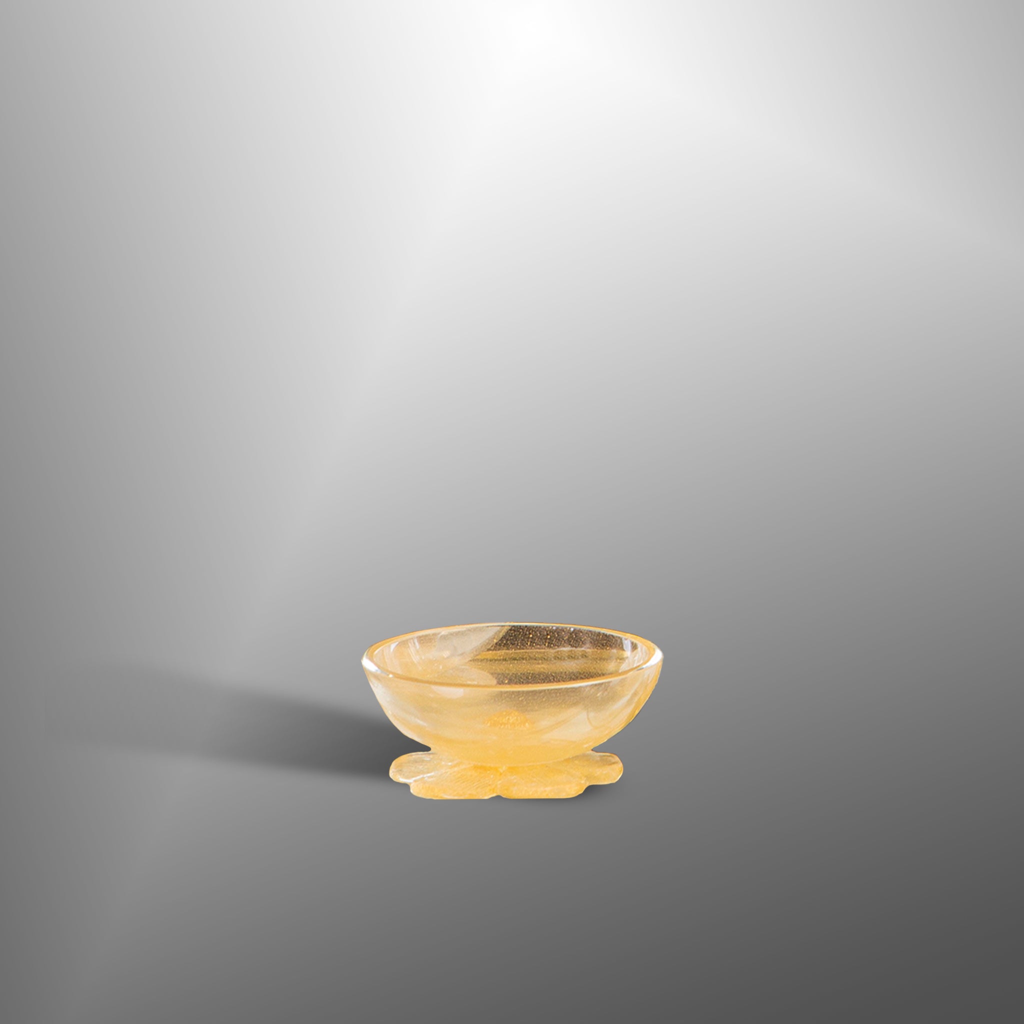 Brass tray with bowls in Murano glass with a daisy base
