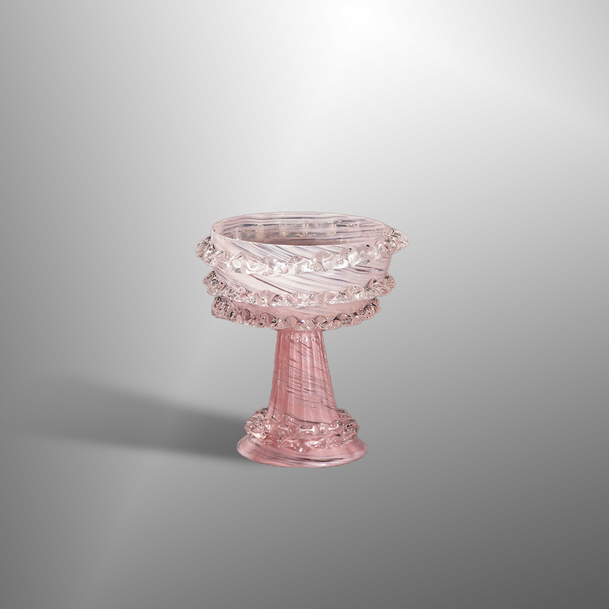Vases in Pink Opalin with "Rostri"